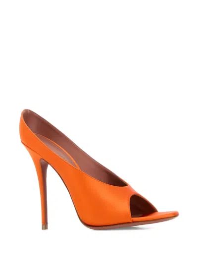 Amina Muaddi 105mm Anok Open-toe Sandals In Orange