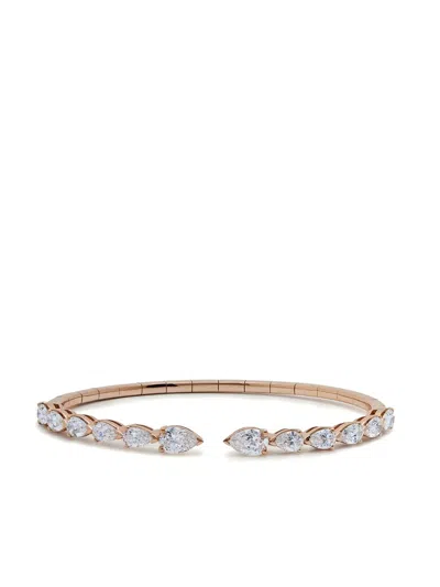 Jewels Aficionado 18kt Rose Gold Diamond Cuff Bracelet