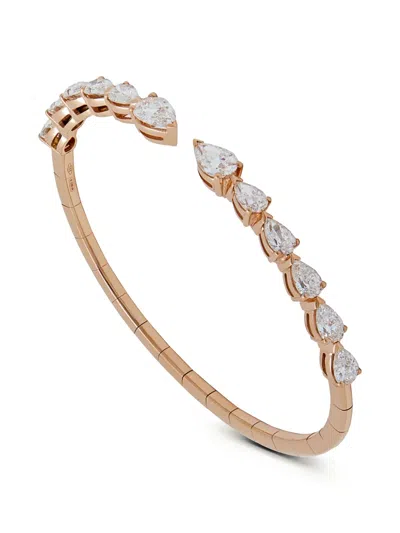 Jewels Aficionado 18kt Rose Gold Diamond Cuff Bracelet