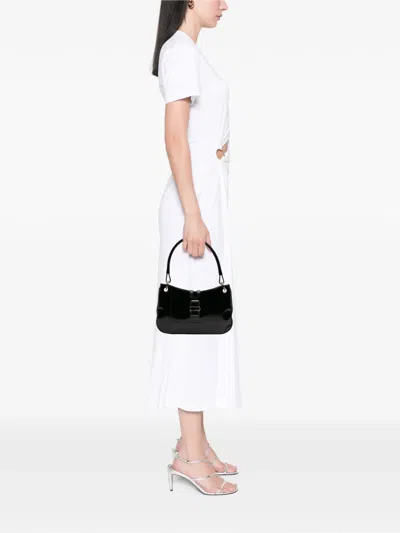 Pre-owned Gucci 2000-2015 Patent Leather Shoulder Bag In Black