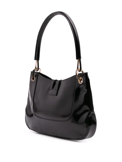 Pre-owned Gucci 2000-2015 Patent Leather Shoulder Bag In Black
