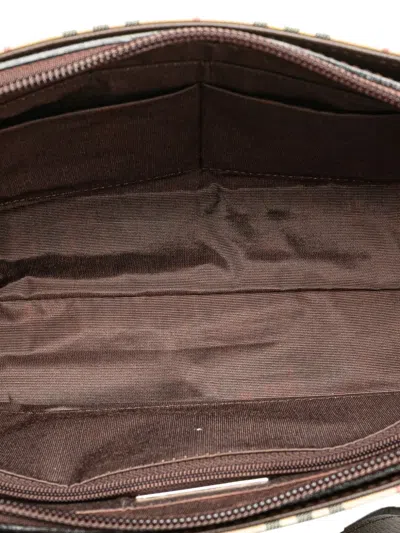 Pre-owned Burberry 2000-2017 House Check Canvas Handbag In Brown