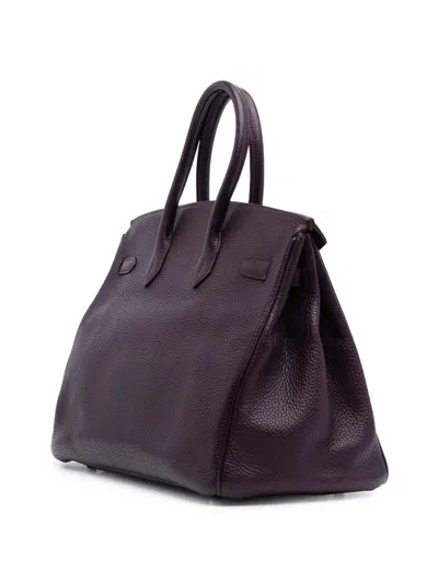 Pre-owned Hermes 2005 Togo Birkin Retourne 35 Handbag In Purple