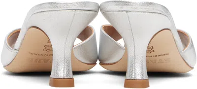 Staud Silver Brigitte Mule Sandals
