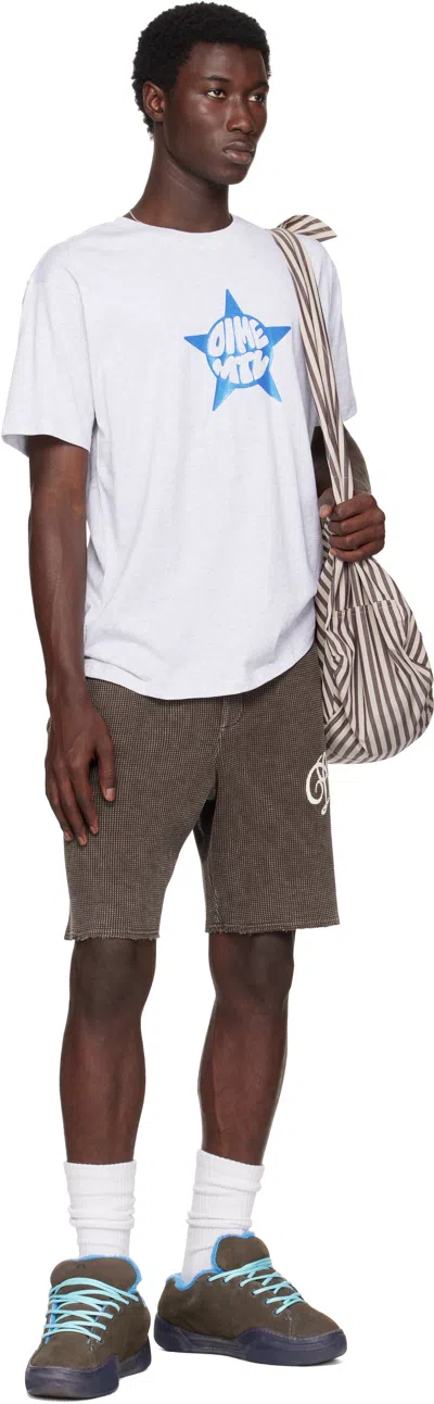 Dime Gray Star T-shirt In White