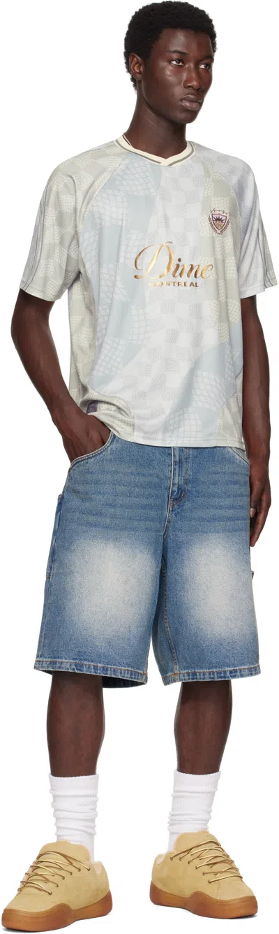 Dime Pleated Denim Shorts In Blue