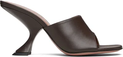 Amina Muaddi Leather Taylor Heeled Mules 90