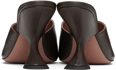 Amina Muaddi Leather Taylor Heeled Mules 90