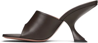 Amina Muaddi Leather Taylor Heeled Mules 90