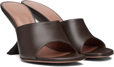 Amina Muaddi Leather Taylor Heeled Mules 90