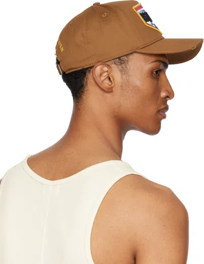 Dsquared2 Brown Cap With Embroidered Logo Patch