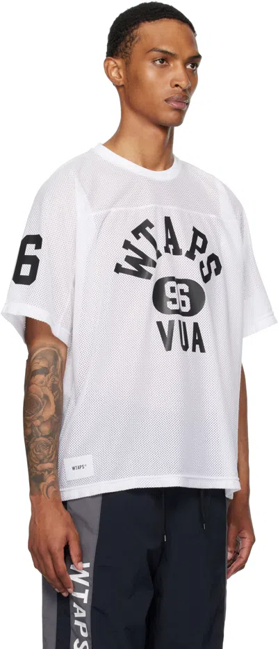 Wtaps White Qb Jersey In White