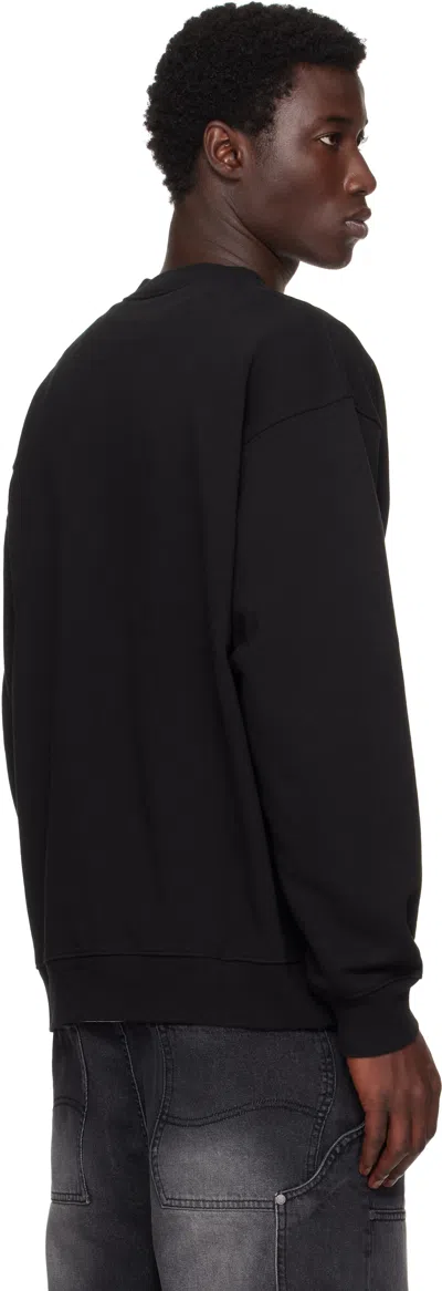 Dime Black Cursive Small Logo Crewneck Sweatshirt In Black