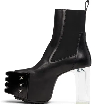 Rick Owens Black Concordians Grilled Kiss 45 Chelsea Boots