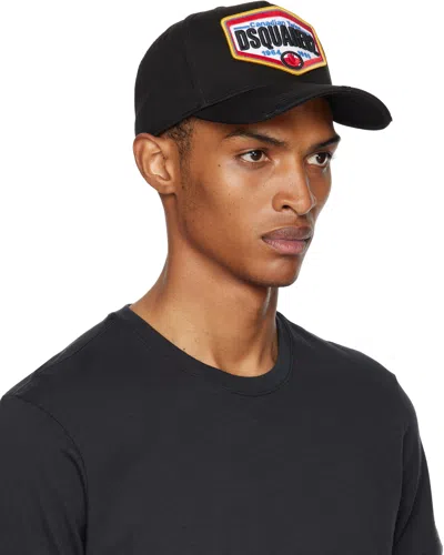 Dsquared2 Black Logo Patch Baseball Cap