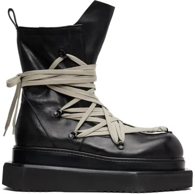 Rick Owens Black Concordians Megalace Turbo Cyclops Boots