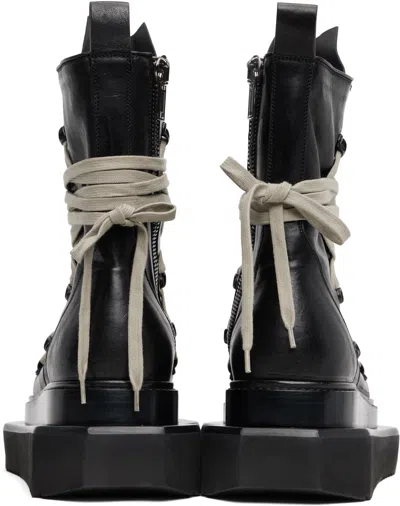 Rick Owens Black Concordians Megalace Turbo Cyclops Boots