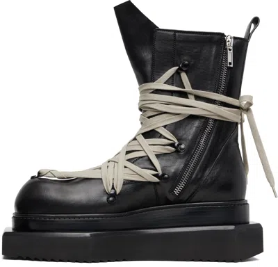 Rick Owens Black Concordians Megalace Turbo Cyclops Boots