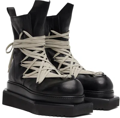 Rick Owens Black Concordians Megalace Turbo Cyclops Boots