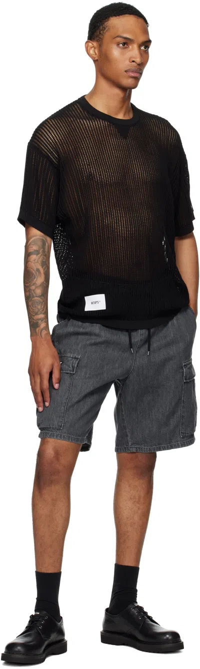 Wtaps Black Mils2301 Denim Shorts In Gray