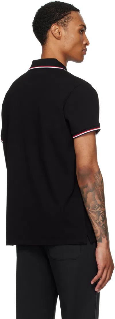 Moncler This Polo Shirt Features A Timeless Design That Transcends The Seasons In Black