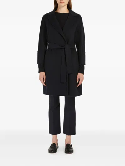 's Max Mara Arona Belted Double-faced Wool Coat