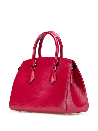 Pre-owned Louis Vuitton 2015 Epi Soufflot Mm Satchel In Pink