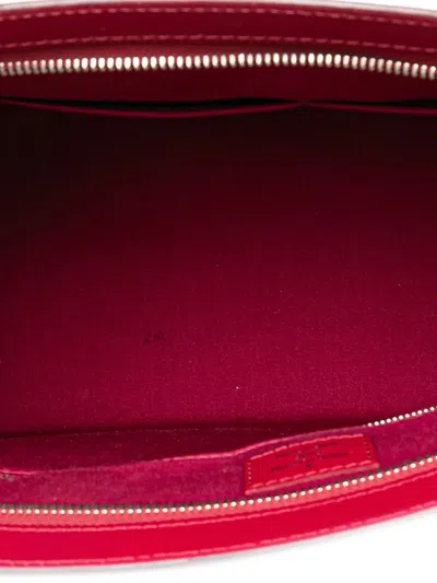 Pre-owned Louis Vuitton 2015 Epi Soufflot Mm Satchel In Pink