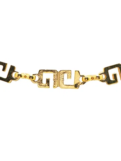 Pre-owned Givenchy 2000-2025 Gold Tone Double G Link Necklace Costume Necklace