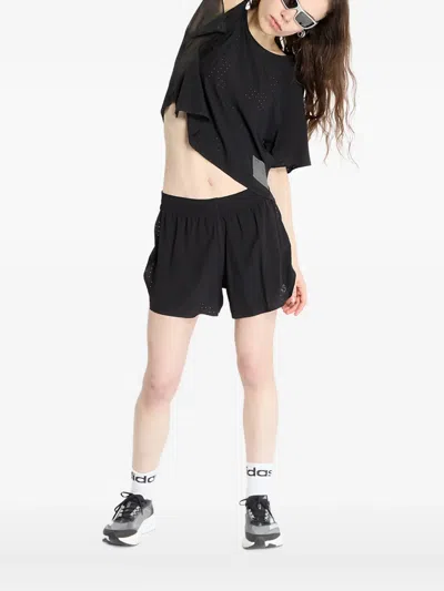 Y-3 Perforated Technical Fabric And Mesh Top In Black