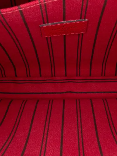 Pre-owned Louis Vuitton 2018 Monogram Empreinte Pochette Metis Satchel In Red
