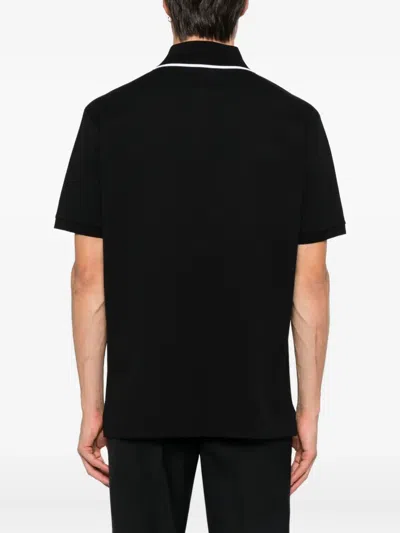 Gucci Polo In Piquet Cotton With Logo In Black