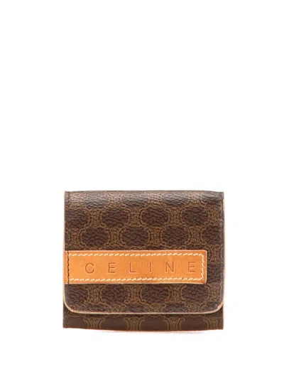 Pre-owned Celine 1990-2025 Macadam Coated Canvas Coin Pouch