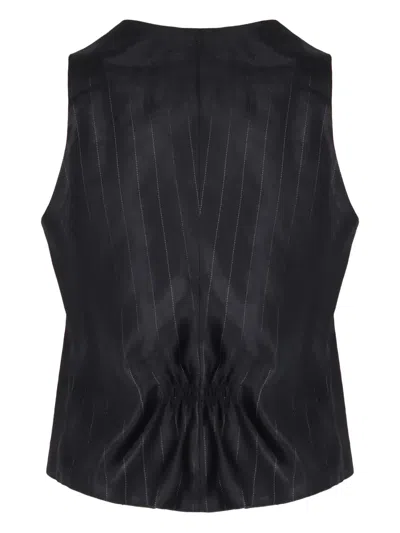 Tagliatore Single-breasted Vest In Black