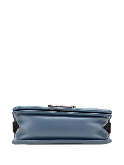 Pre-owned Chanel 2013-2014 Small Leather And Fur Boy Flap Crossbody Bag