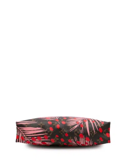 Pre-owned Louis Vuitton 2016-2025 Monogram Jungle Dots Toiletry Pouch 26 Clutch Bag In Brown