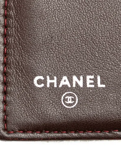 Pre-owned Chanel 2013-2014 Small Cc Quilted Lambskin Flap Wallet Long Wallets In Black