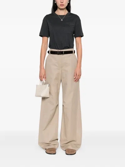 Brunello Cucinelli Cotton Crew Neck T-shirt With Patch Pocket In Gray