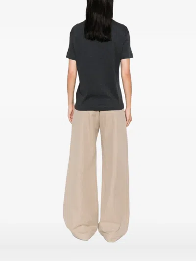 Brunello Cucinelli Cotton Crew Neck T-shirt With Patch Pocket In Gray