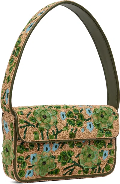 Staud Tan Tommy Beaded Bag