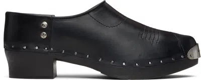 Enfants Riches Deprimes Black Calfskin Clogs