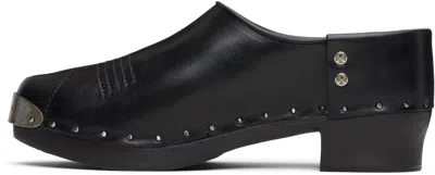 Enfants Riches Deprimes Black Calfskin Clogs