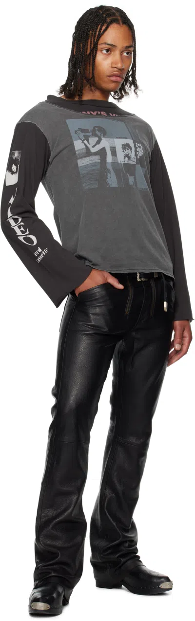 Enfants Riches Deprimes Black Calfskin Clogs