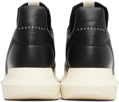 Rick Owens Black & Off-white Concordians Geth Runner Sneakers