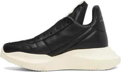 Rick Owens Black & Off-white Concordians Geth Runner Sneakers