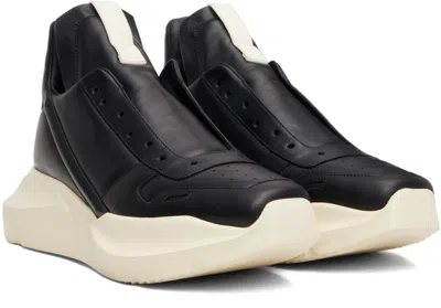 Rick Owens Black & Off-white Concordians Geth Runner Sneakers