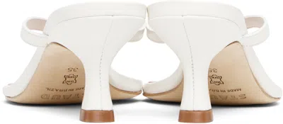 Staud White Freja Kitten Heeled Sandals