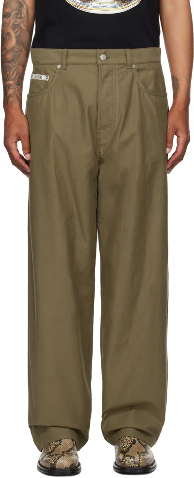 Moschino Khaki City Escape Cargo Pants In Green