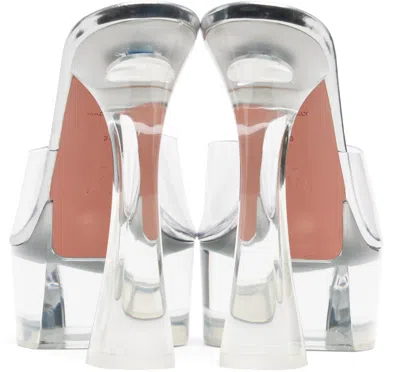 Amina Muaddi Dalida Glass Pvc Platform Mules