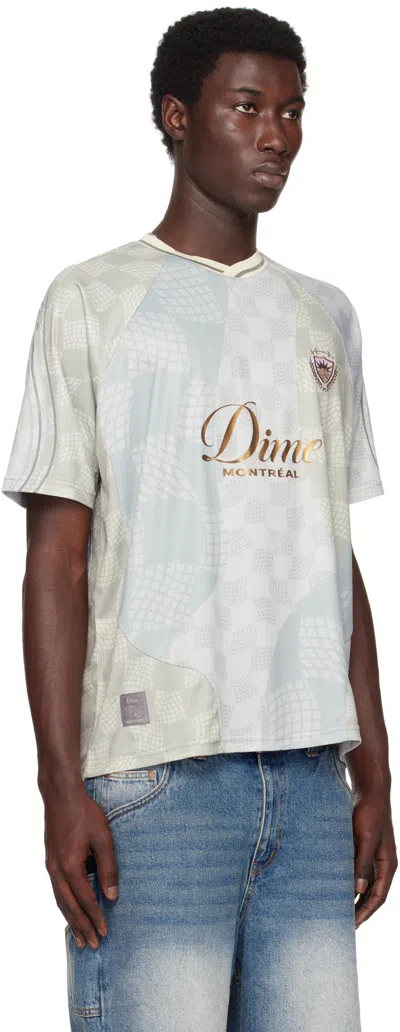 Dime Off-white & Gray Checkered Home Jersey In Neutral